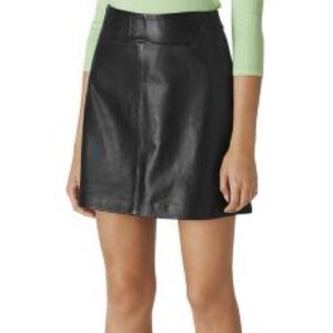 Whistles Leather Mini Skirt US Sz 6